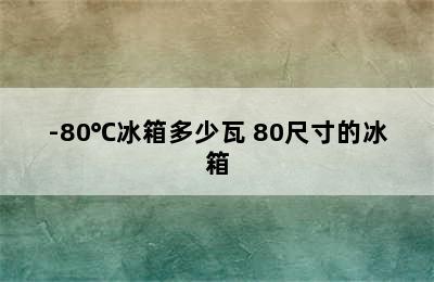 -80℃冰箱多少瓦 80尺寸的冰箱